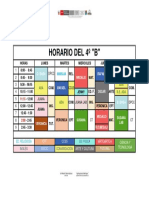 HORARIO 4to B 15 DE ABRIL