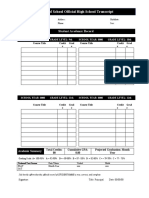 YEAR Blank Editable Transcript