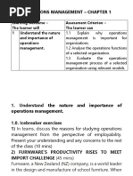 Operations Management - Chapter 1