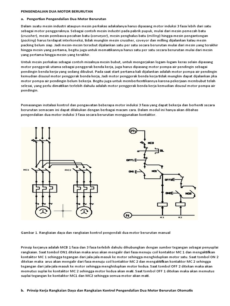 Pengendalian Dua Motor Berurutan - Itl | PDF
