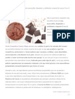 Receta Mascarilla, Limpiador y Exfoliante Corporal de Cacao (3 en 1)