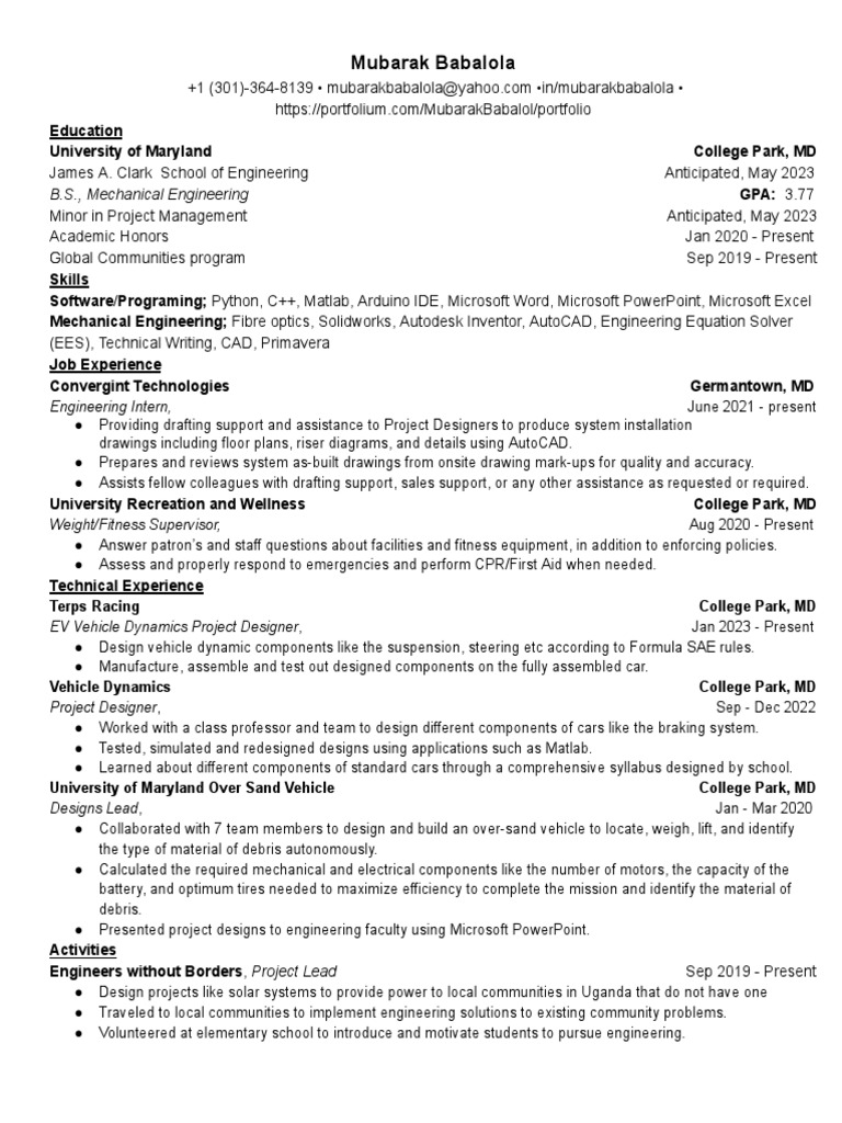 resume-mubarak-tesla-1-pdf-engineering-car