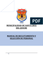 Manual de Reclutamiento y Seleccion de Personal Santa Cruz Del Quiche