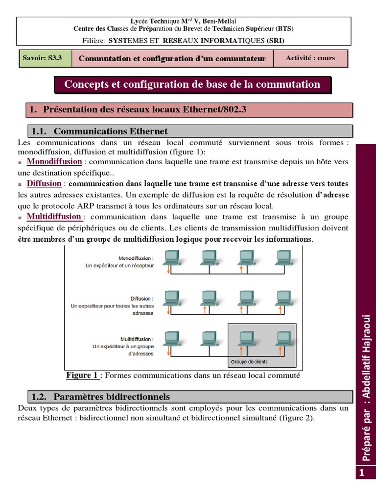 Concepts Et Configuration de Base de La Commutation - 2019 PDF | PDF ...