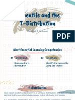 Calculating Percentiles and T-values from the T-Distribution