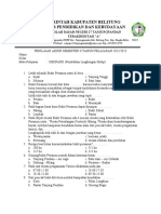 SEKOLAH DASAR NEGERI 17 TANJUNGPANDAN TERAKREDITASI ”A” PENILAIAN AKHIR SEMESTER II TAHUN PELAJARAN 2022/2023 MATA PELAJARAN GEOPARK