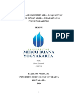 Skripsi Hubungan Antara Disiplin Kerja Dan Quality of Work Life Dengan Kinerja Pada Karyawan PT Cebong Kayu Indo