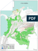 Mapa Colombia Bosques y Cienagas