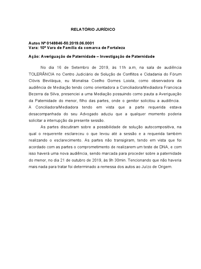 RELATÓRIO JURÍDICO Novo | PDF