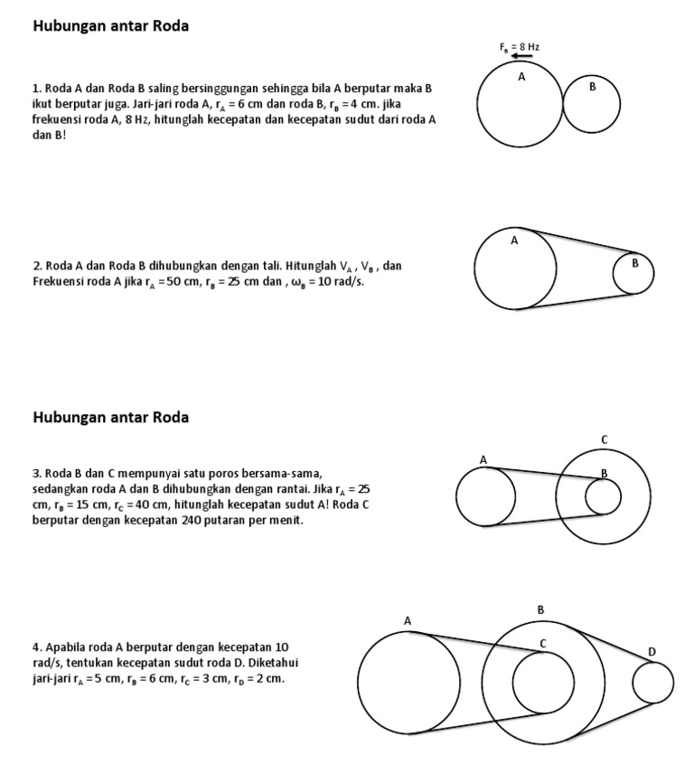Soal Hubungan Roda dalam Fisika | PDF