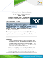 Guía de Actividades y Rúbrica de Evaluación - Unidad 3 - Tarea 5 - Planteamiento Propuesta de Biorremediación - Parte 2
