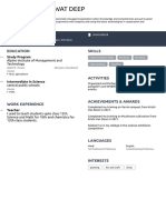 SHASHWAT's Resume PDF