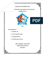 MAKALAH SOSIOLOGI Definisi Masalah Sosial Dan Faktor Pembentuk