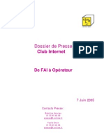 Reseau Club Internet - Dossier de Presse (2005)