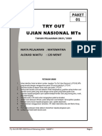 Soal Tryout Matematika Paket 1 Jatim PDF