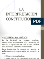 Clase 5 - INTERPRETACIÓN CONSTITUCIONAL