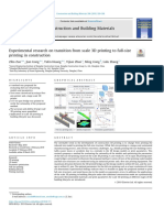 Investigación Experimental Sobre La Transición de La Impresión 3D A Escala A La Impresión A Tamaño Completo en La Construcción PDF