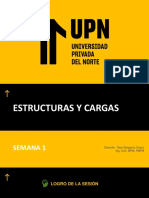 UPN - ESTRUCTURAS Y CARGAS UNIDAD I Sesión 1 PDF