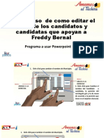 Paso A Paso Del Como Editar El Video de Los Candidatos y Candidatas Que Apoyan A Freddy Bernal