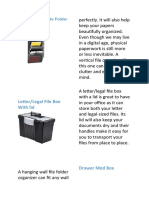 Types of Files Organizers