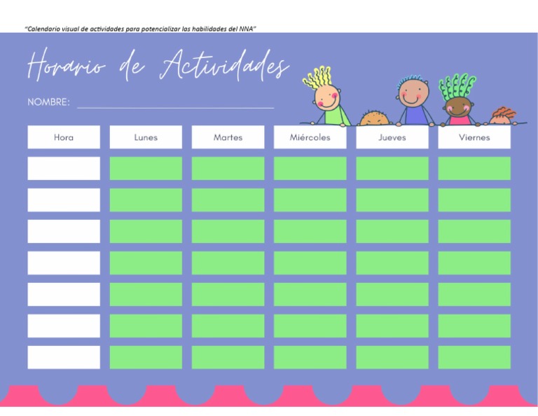 Calendario de Actividades PDF