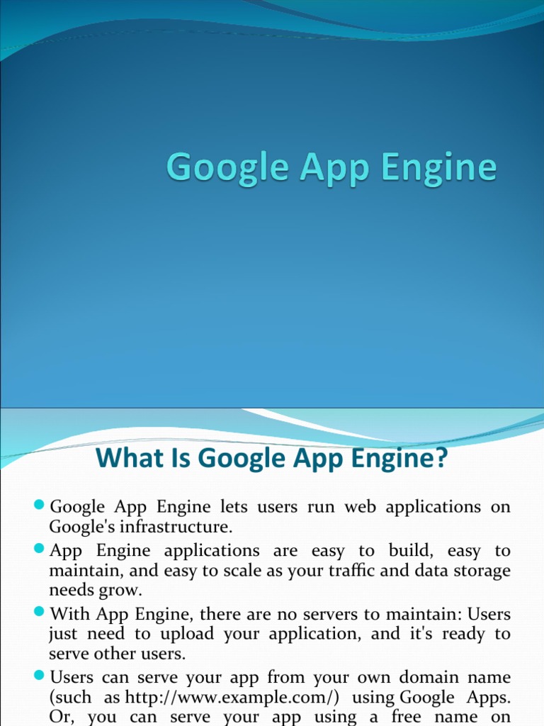 Overview of Google App Engine | PDF | Web Application | Java ...