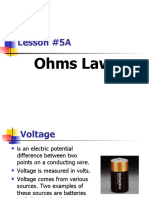 Ohms Law Lesson Explains Voltage, Current, Resistance