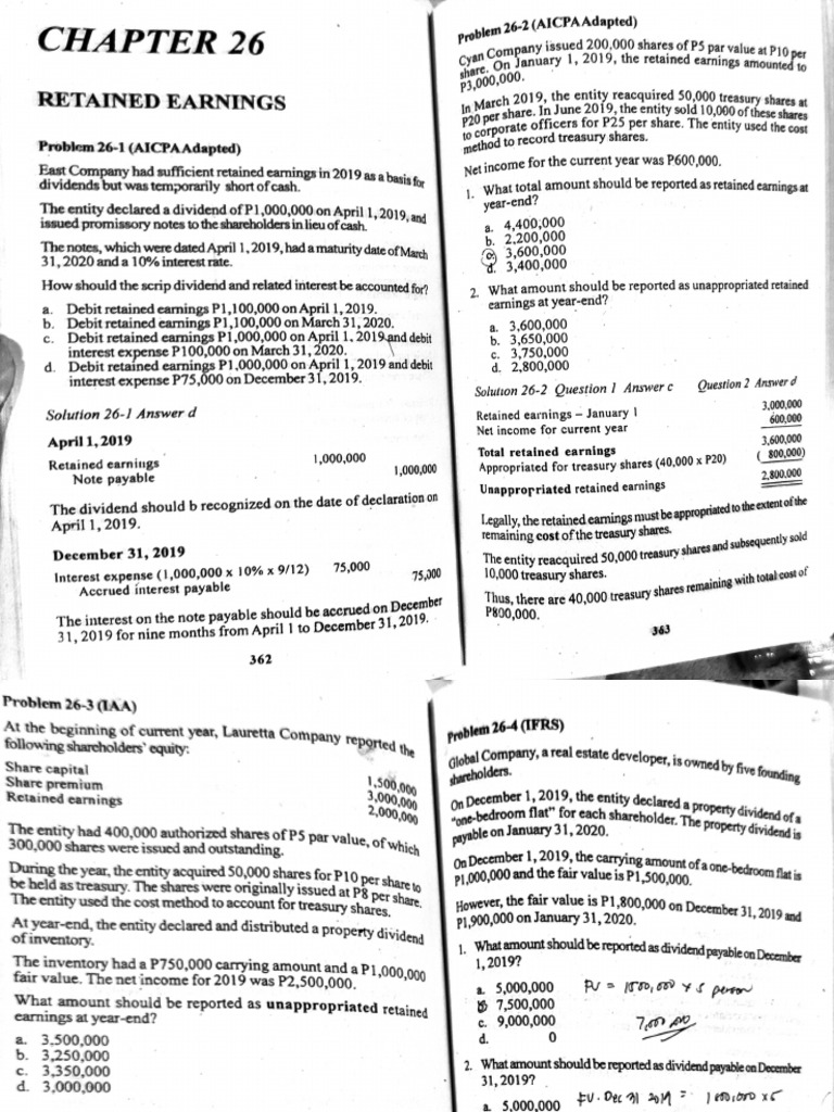 Retained Earnings PDF PDF