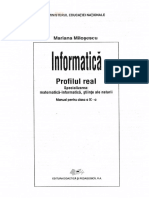 Informatica. Profilul Real (Mate, Info, Stiinte) - Clasa 9 - Manual - Mariana Milosescu