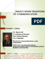 Robert Craigs Seven Traditions of Communication Lesson 1