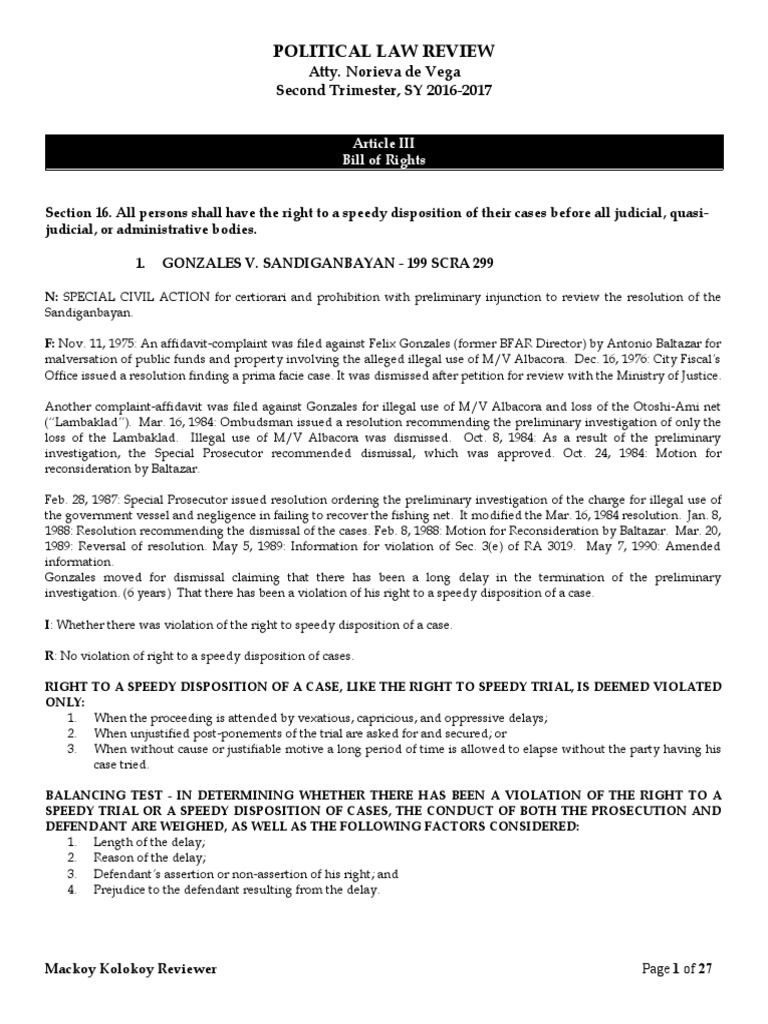Cases Digest Art. III Sec. 16 22 PDF Plea Double Jeopardy