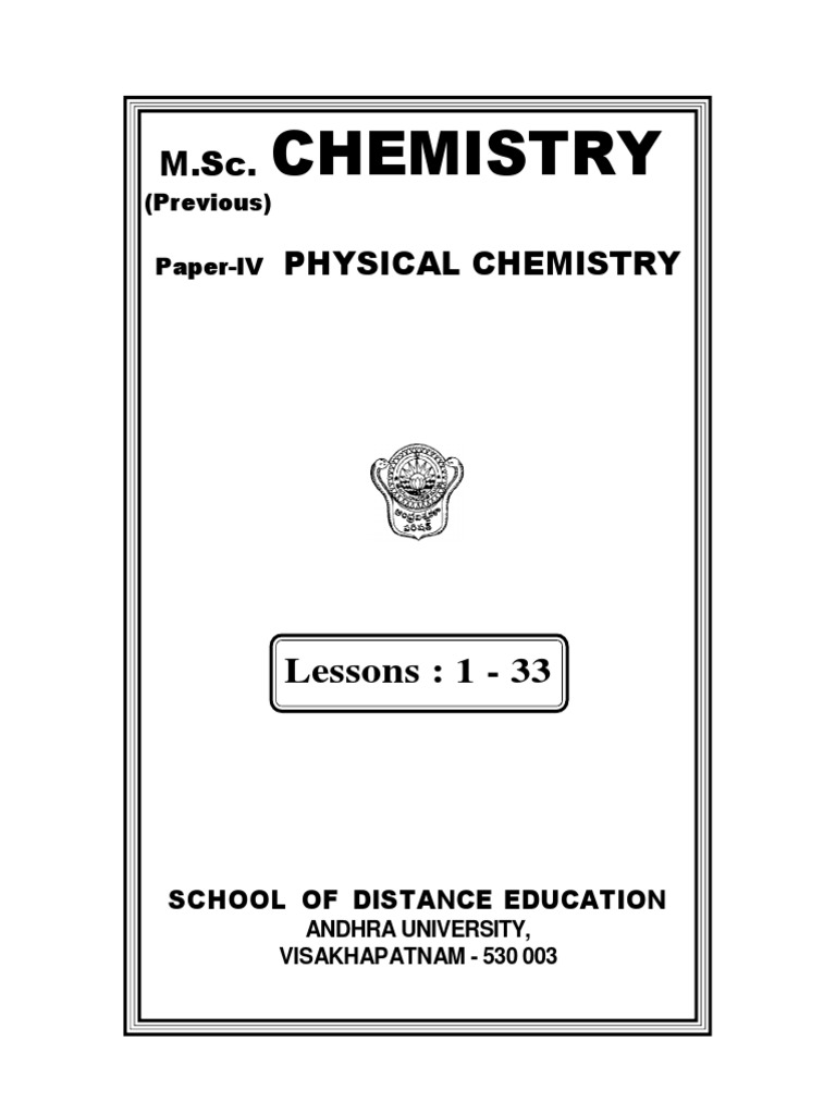 Physical Chemistry Official Syllabus PDF | PDF | Chemical Reactions ...