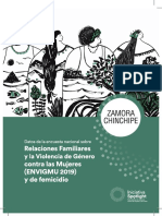 Zamora Chinchipe Datos de La Encuesta Nacional Sobre Relaciones Familiares y La Violencia de Genero Contra Las Mujeres (ENVIGMU 2019) y de Femicidio - 0