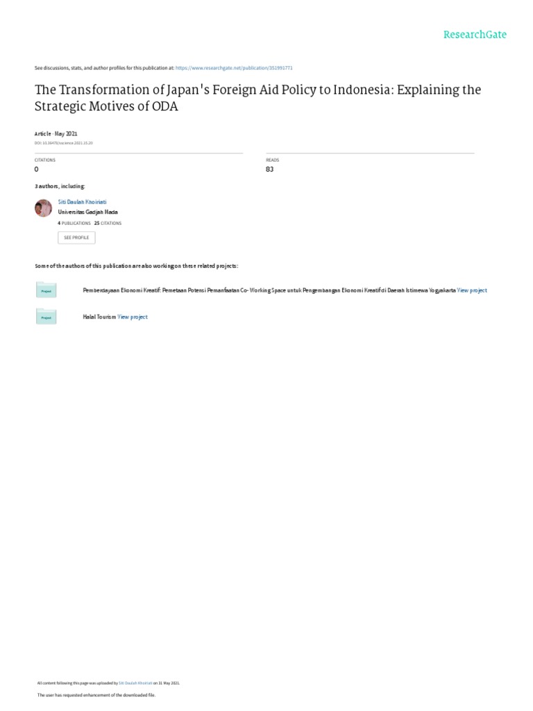 The Transformationof Japans Foreign Aid Policy Pdf Aids Official