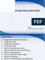 JENIS-JENIS ARSIP