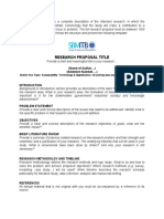 Template Research Proposal MSMDSM Program