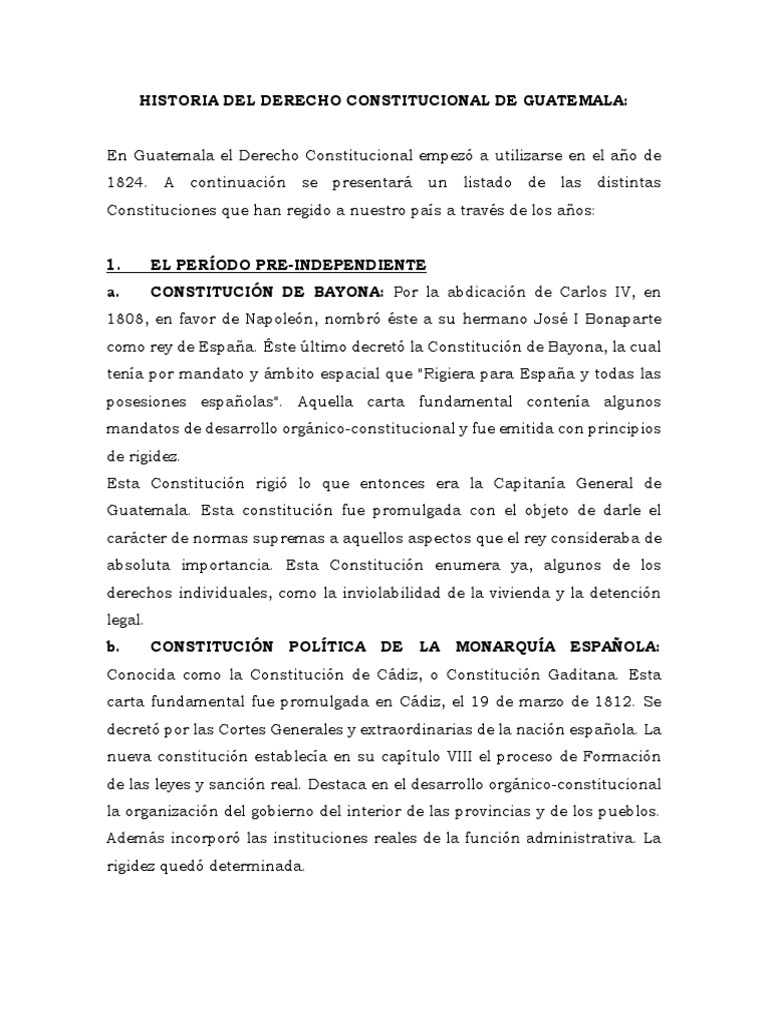 Historia Del Derecho Constitucional de Guatemala PDF