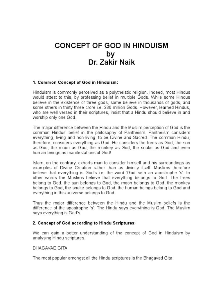 Concept of God in Hinduism | PDF | Vedas | Upanishads
