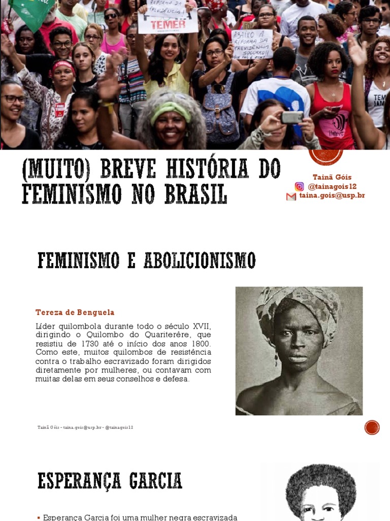 História do Feminismo no Brasil | PDF | Feminismo | Estudos de Gênero