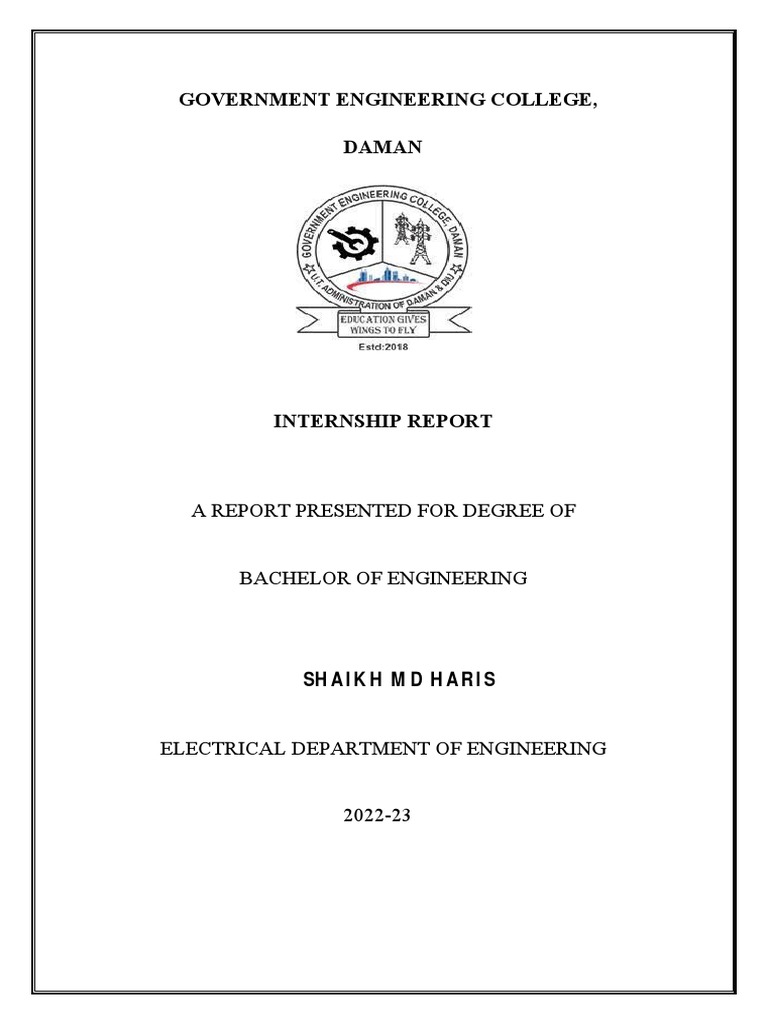 Engineering Internship Report | PDF | Electric Power | Transformer