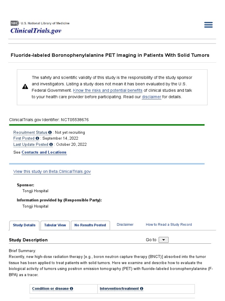 FluorideLabeled Boronophenylalanine PET Imaging in Patients With Solid