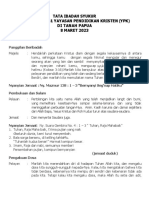 TATA IBADAH HUT YPK Untuk Anggota Jemaat