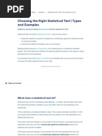 Choosing The Right Statistical Test - Types and Examples