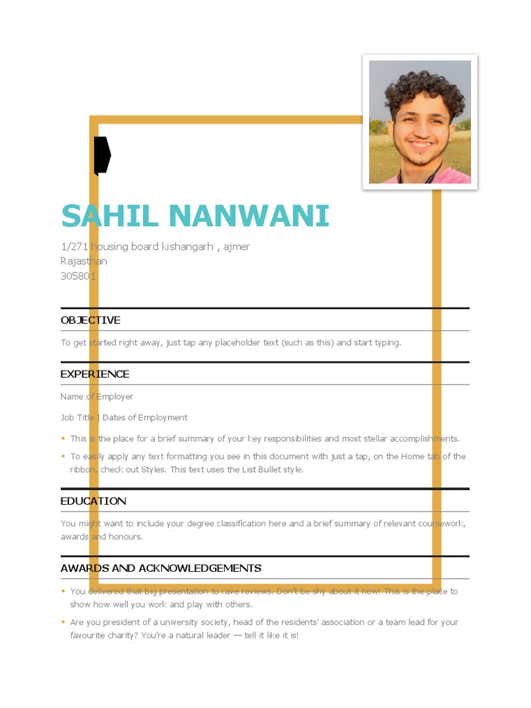 Sahil Nanwani 1/271 Housing Board Kishangarh, Ajmer Rajasthan 305801 PDF
