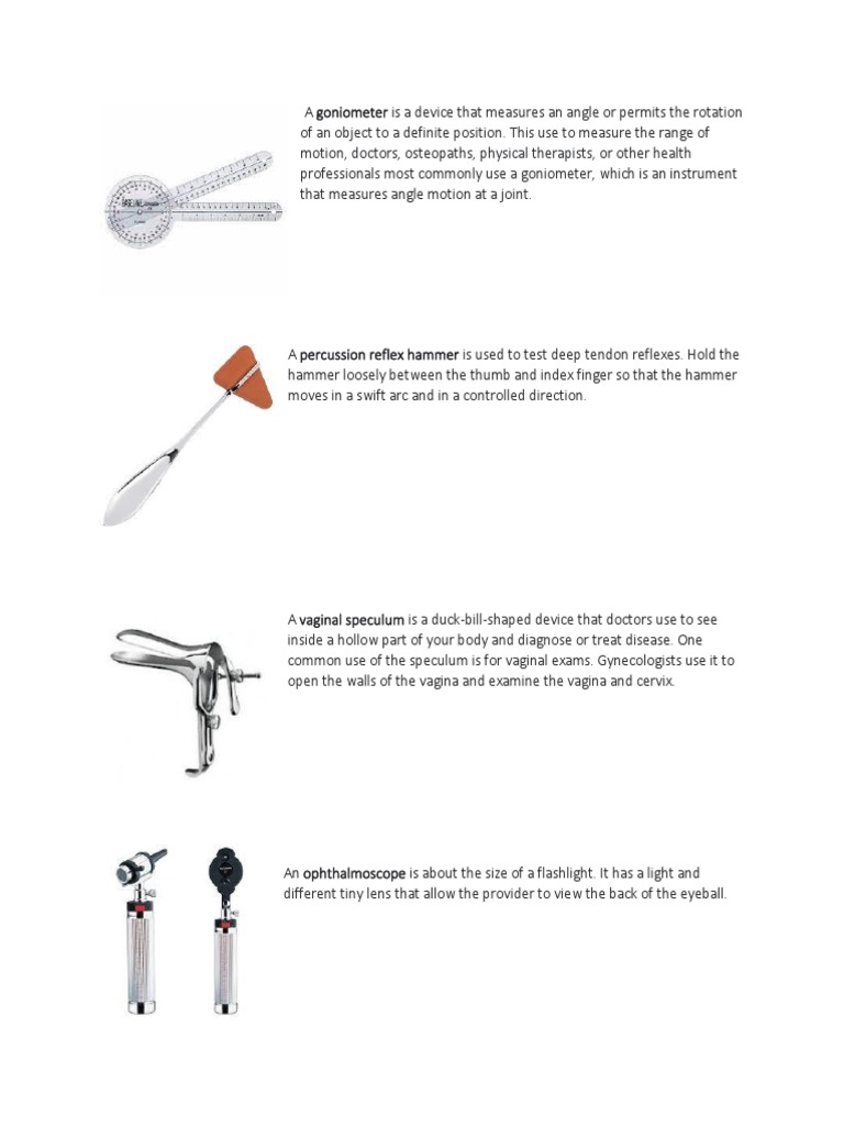 A Survey of Common Medical Examination Tools PDF Vagina Medical