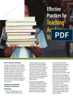 Effective Practices for Teaching Academic Vocabulary