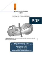 Manual de Utilizare MD350 Masina de Taiat Portabila Ro 9913 1606395988