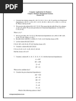 Functional Dependency Practice Set