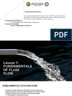 Lesson 7 - Fundamentals of Fluid Flow