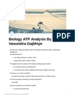 O Levels - Biology ATP Analysis